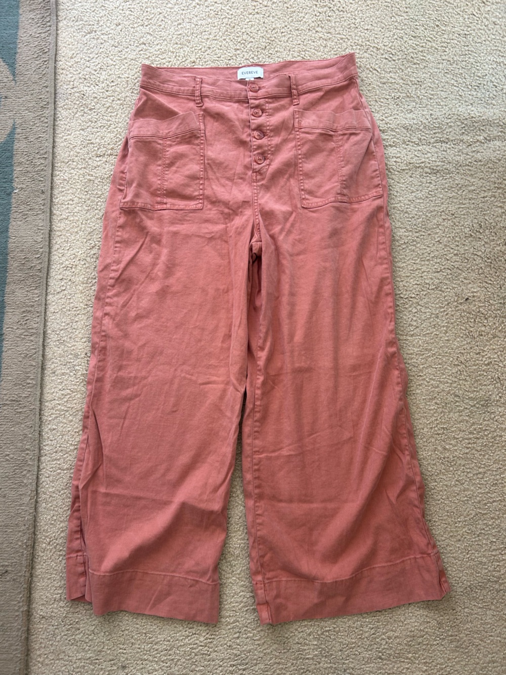 Evereve Joelle Stretch Linen Pants in Terracotta - Picture 4 of 7